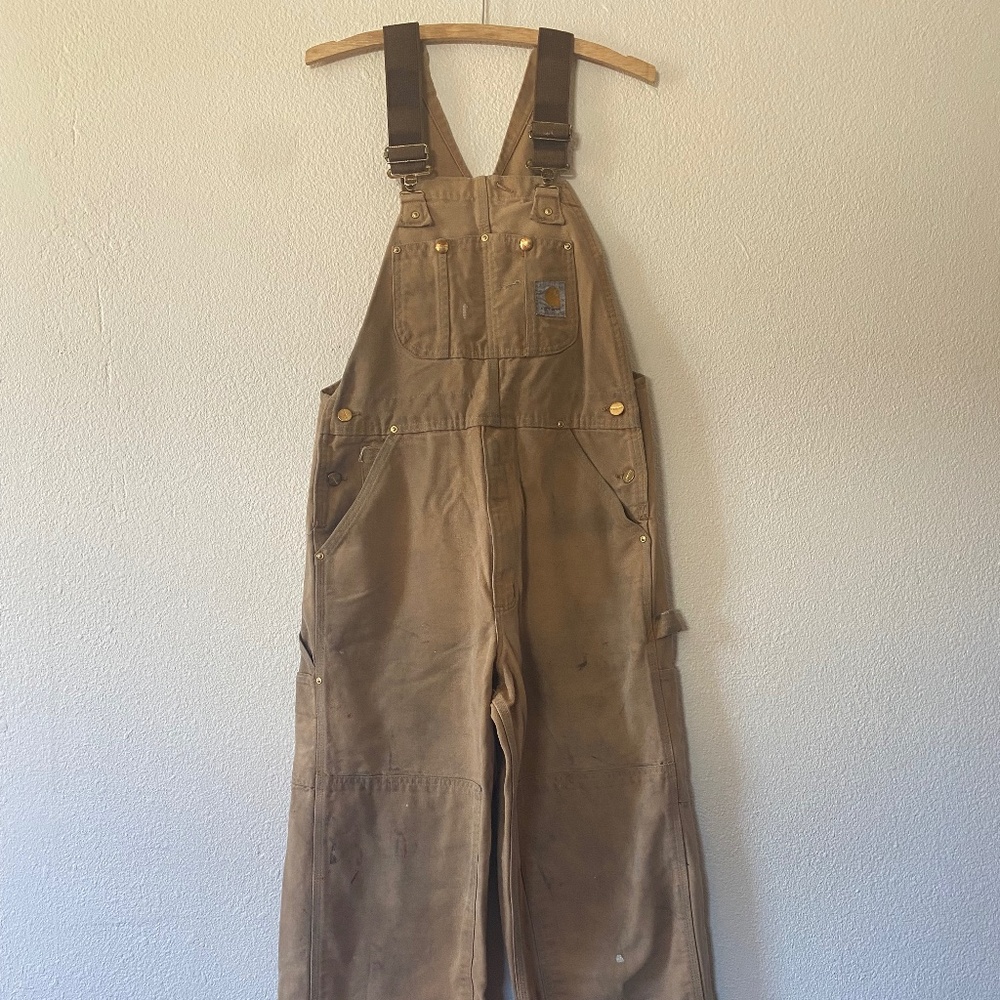 Vintage Carhartt Tan Duck Overalls
